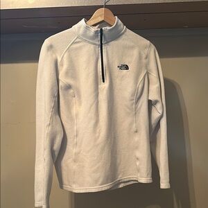 The North Face White Half-Zip Fleece